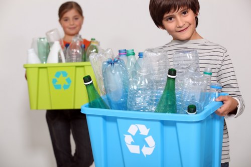 Professional waste clearance team in action