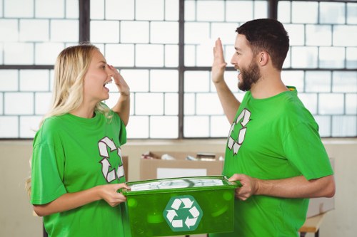 Professional loft clearance team at work
